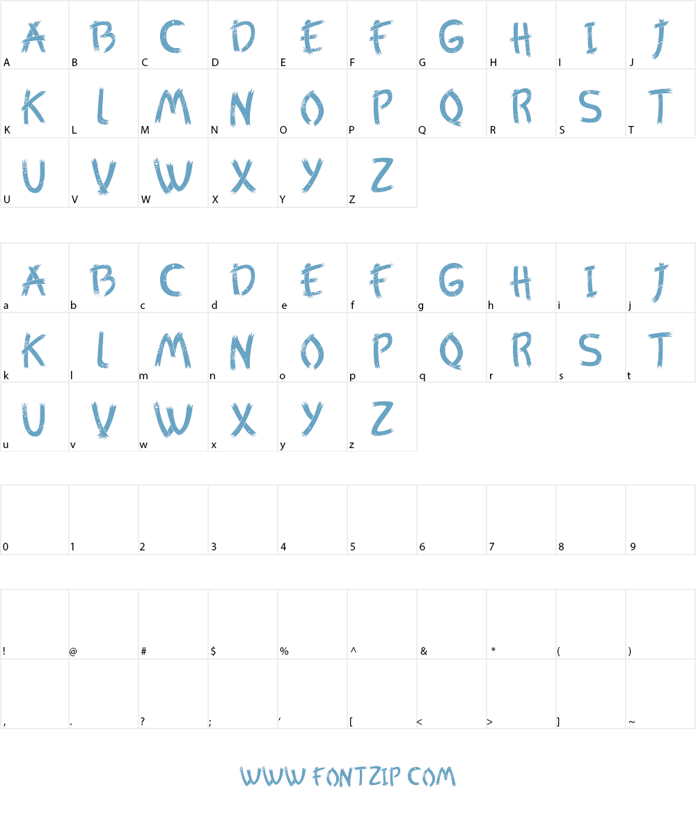 Zulm Cool Font Character